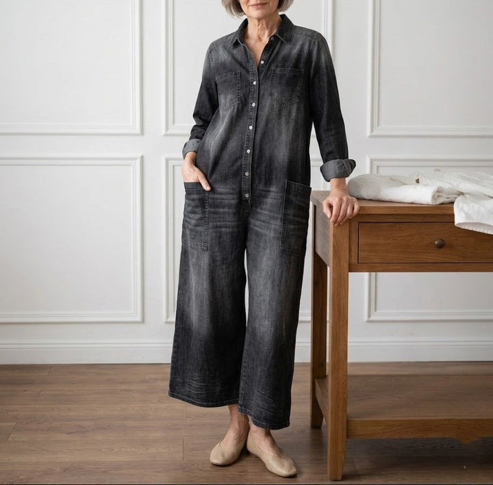 Margot™ - Wide-Leg Denim Jumpsuit