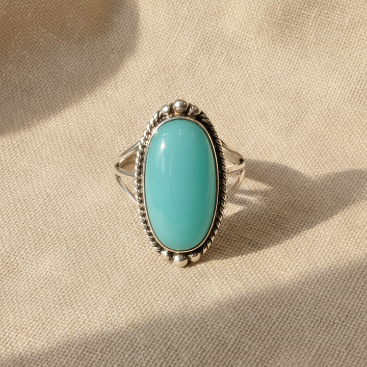 Noemi™ - Ring with Turquoise and Braided Band