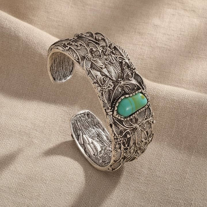 Teodora™ - Vintage Cuff Bracelet with Turquoise