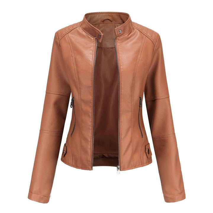 Helen | Refined Stand-Collar Moto Jacket