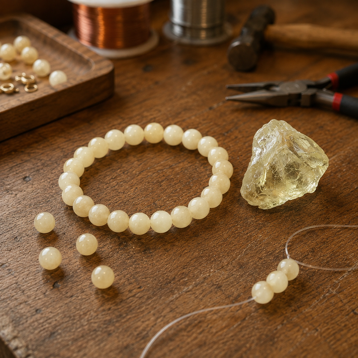 Citrine quartz healing bracelet gift-ready for a loved one