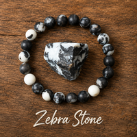 Zebra Jasper Bracelet for Balance, Grounding & Motivation