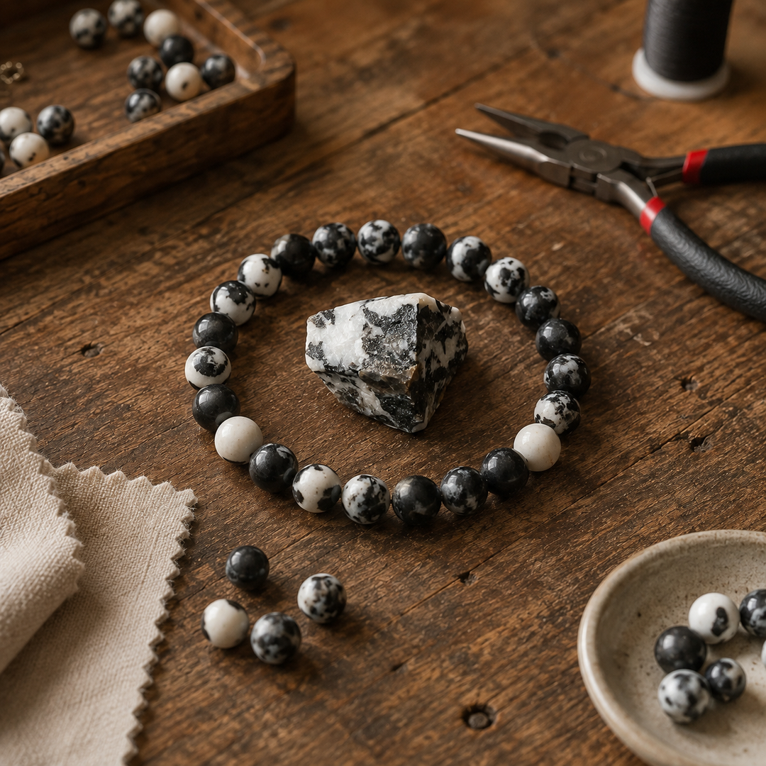 Zebra jasper healing bracelet gift-ready for a loved one